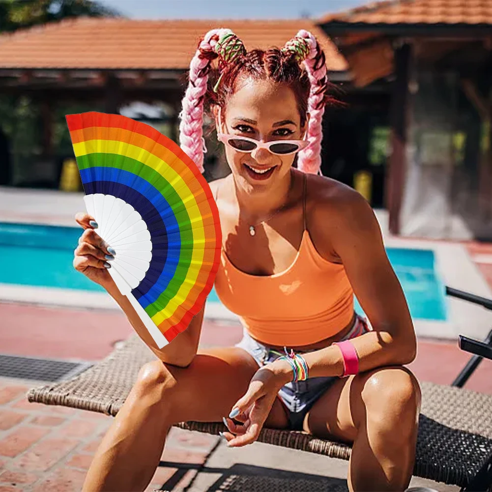 Tuti Rainbow Hand Fans